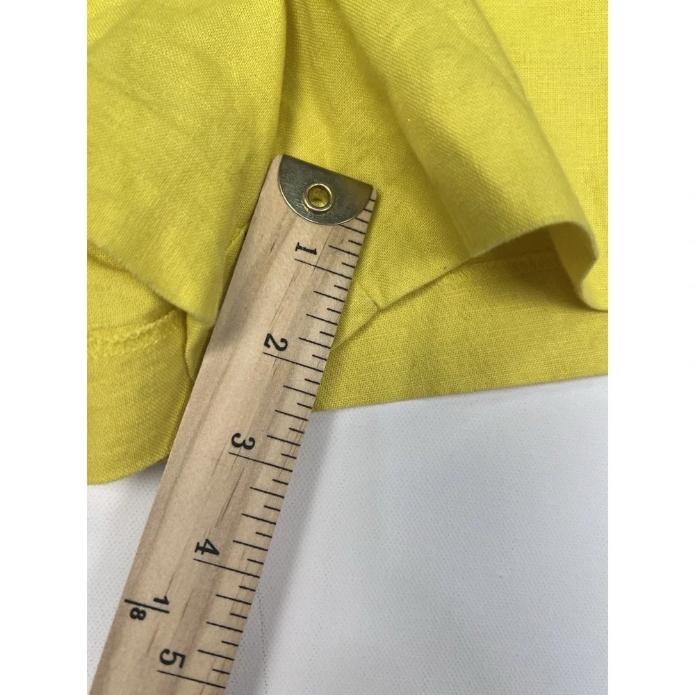 J.Crew Women 0 Yellow Cotton Blend‎ Preppy High-Rise Ruffle Trim Chino Shorts